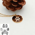 18K Gold Plated Custom Pet Paw Print Necklace