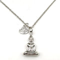 Buddha Lotus Flower Necklace | Spiritual Pendant for Women & Men